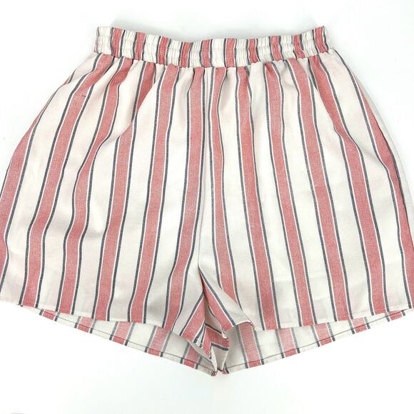 Mi Ami Francesca's Ticking Stripe Lined Shorts Size L - Picture 1 of 8